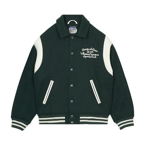 Áo Bomber WHOAU Varsity WHJJC4T24U Màu Xanh Green