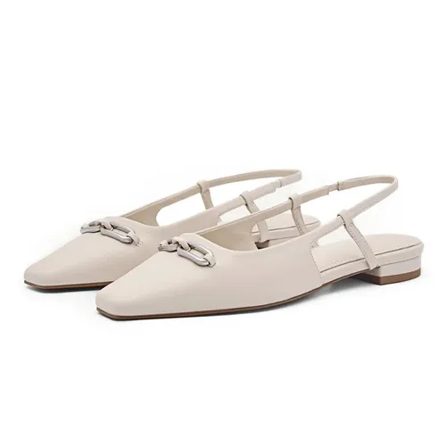 Giày Búp Bê Nữ Pedro Studio Kate Leather Ballerina Flats Cream 66680049 Màu Kem