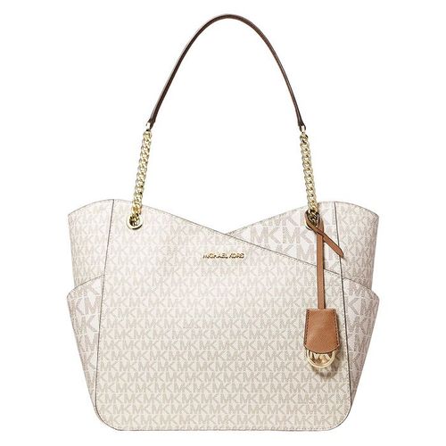 Túi Xách Nữ Michael Kors MK Jet Set Large Logo Shoulder Bag 35F1GTVT3B Màu Trắng