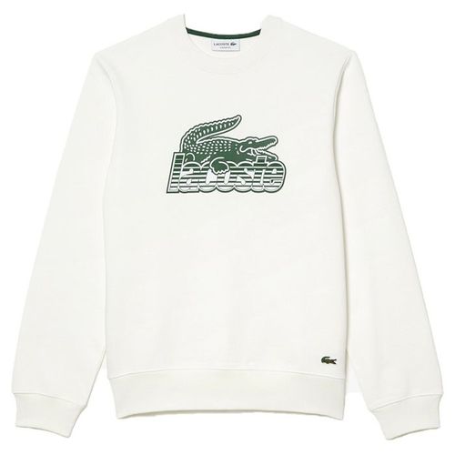 Áo Nỉ Sweater Nam Lacoste Round Neck Fleece Sweatshirt Màu Trắng