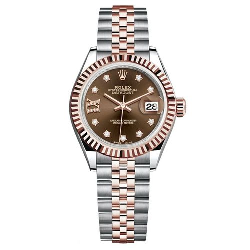 Đồng Hồ Nữ Rolex Datejust 28 Chocolate  279171-0003 Màu Demi (Vàng - Bạc)