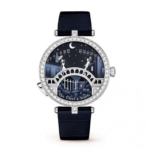 Đồng Hồ Nữ Van Cleef & Arpels Pont Des Amoureux  VCARO8TY00 Màu Xanh Đen