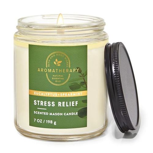 Nến Thơm Bath & Body Works Eucalyptus Spearmint Mason Single Wick Candle 198g