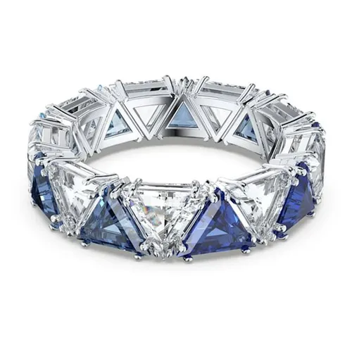Nhẫn Nữ Swarovski Ortyx Cocktail Ringtriangle Cut, Blue, Rhodium Plated 5610732 Màu Xanh Blue Size 58