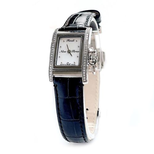 Đồng Hồ Nữ Fendi Diamond Lady Watch Màu Đen Bạc
