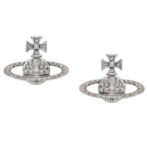 Khuyên Tai Nữ Vivienne Westwood Mayfair Bas Relief Earrings Women Màu Bạc