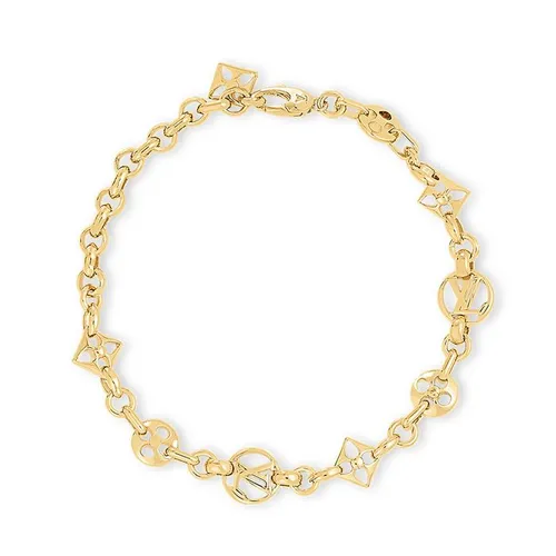 Vòng Đeo Tay Nữ Louis Vuitton LV Crazy in Lock Bracelet M00376 Màu Vàng