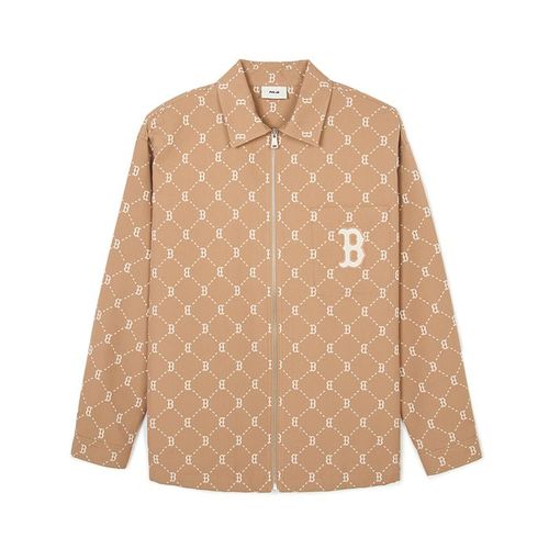Áo Sơ Mi MLB Monogram Jacquard Boston Red Sox 3AWSM0441-43CAL Màu Nâu