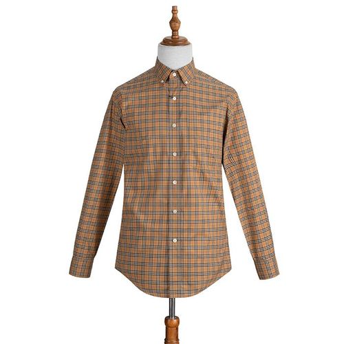 Áo Sơ Mi Nam Burberry Signature Vintage Ip Check Long Sleeve Shirt 8004263 Màu Kẻ Nâu Size M
