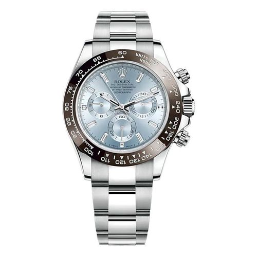 Đồng Hồ Nam Rolex Daytona 116506A Baguette 40mm Ice Blue Màu Bạc Xanh