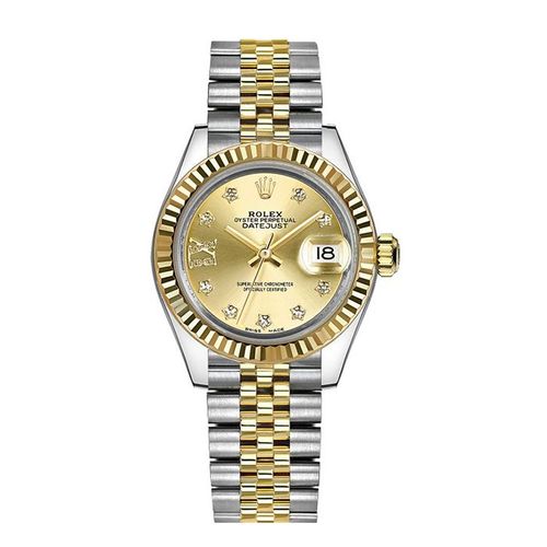 Đồng Hồ Nữ Rolex Datejust 28 Champange 279173  Màu Vàng Gold/Bạc