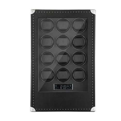 Hộp Xoay Đồng Hồ Paul Design Vintage 12 Màu Đen