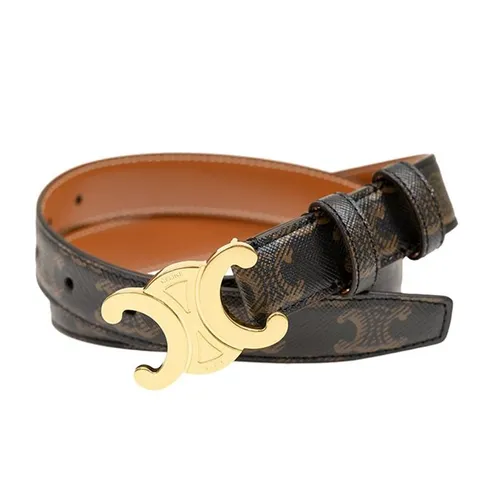 Thắt Lưng Nữ Celine Belt Triomphe Brown Monogram 2.5cm Màu Nâu Size 80
