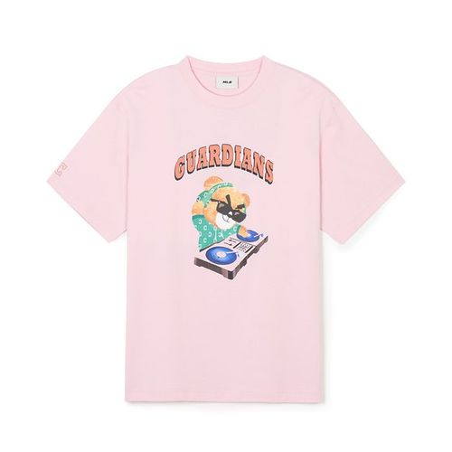 Áo Phông MLB Overfit Mega Bear Cleveland Guardians 3ATSE0143-45PKL Màu Hồng Size M