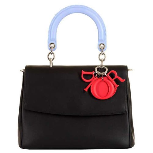 Túi Xách Nữ Christian Dior Tricolor Be Dior Satchel Shoulder Bag Màu Đen