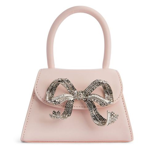 Túi Xách Nữ Self-Portrait Kids Micro Leather The Bow Top Handle Bag Màu Màu Hồng Phấn
