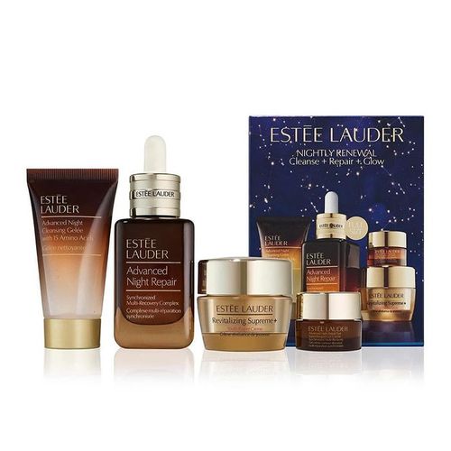 Set Dưỡng Da Estée Lauder Nightly Renewal Cleanse + Repair + Glow 4 Món