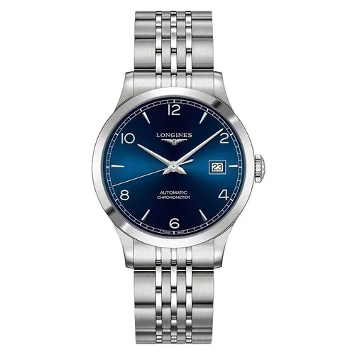 Đồng Hồ Nam Longines Record Automatic Chronometer L2.820.4.96.6 Màu Bạc Xanh Đậm