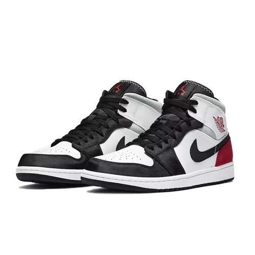 Giày Nike Thể Thao Jordan 1 Mid Se Red Black Toe BQ6931-100 Màu Đỏ Trắng Size 40.5