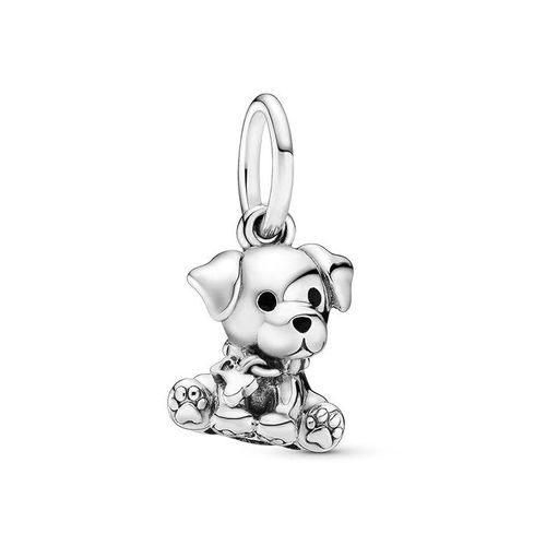 Hạt Vòng Charm Pandora Labrador Puppy Dog Dangle Charm 798009EN16 Màu Bạc