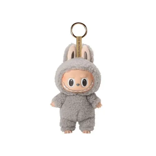 Móc Khóa Pop Mart Labubu Macaron Sesame Bean Màu Xám