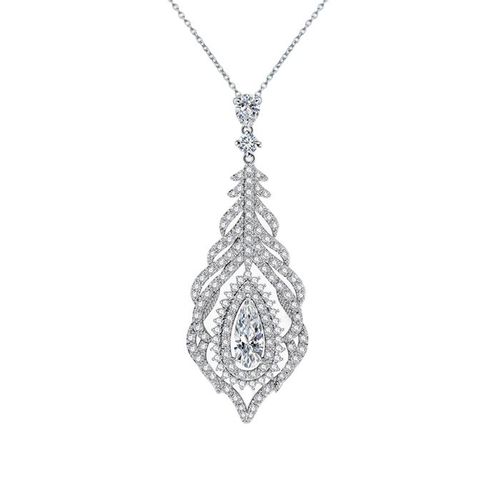 Dây Chuyền Nữ Kya Jewel Sparkling Feather N280 Màu Bạc