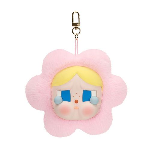 Móc Khóa Có Túi Đựng Pop Mart Crybaby Sad Club Series-Silicone Plush Earphone Bag Màu Hồng Vàng