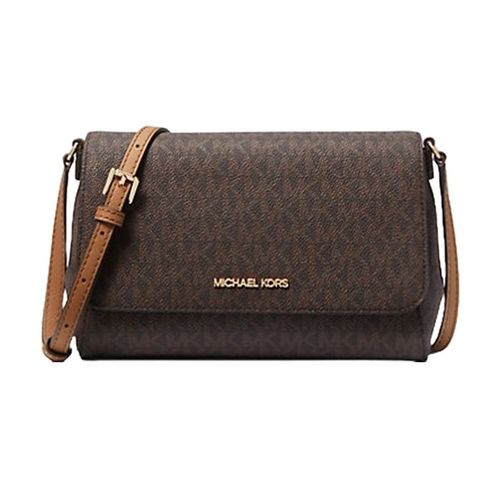 Túi Đeo Chéo Nữ Michael Kors MK Medium Logo Convertible Crossbody Bag 35H8GTTC6B Màu Nâu  