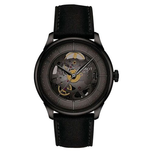 Đồng Hồ Nam Tissot Chemin Des Tourelles Squelette T139.836.36.441.00 Màu Đen Xám