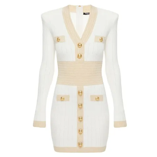 Váy Nữ Balmain In White AF1R8060KD74 Màu Trắng Size 40