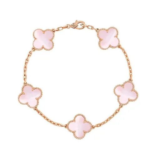 Vòng Đeo Tay Nữ Jewery Luxury Pink Multifaceted Bracelet 18K Rose Gold Màu Vàng Hồng