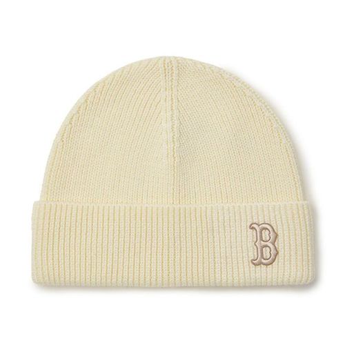 Mũ Len MLB Candy Mid Beanie Boston RedSox 3ABNBM146-43CRD Màu Trắng Kem