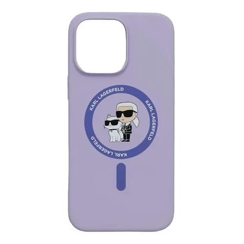 Ốp Điên Thoại Karl Lagerfeld Liquid Silicone Magsafe Case For iPhone 16 Pro Max Màu Tím