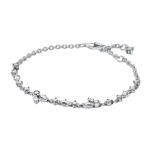 Vòng Đeo Tay Nữ Pandora Sparkling Herbarium Cluster Chain Bracelet 592631C01 Màu Trắng Bạc Size 20