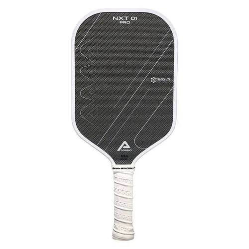 Vợt Pickleball Ama Sport NXT 01 Pro Titanium 16mm Màu Xám Trắng (Kèm túi và hộp đựng)