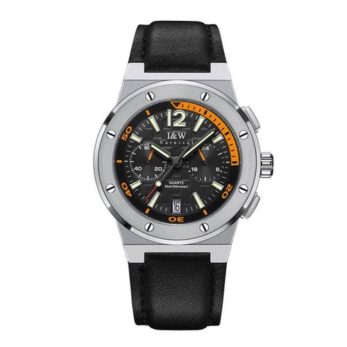 Đồng Hồ Nam I&W Carnival IW605G-DD (IW605G5)  Quartz Màu Đen Cam
