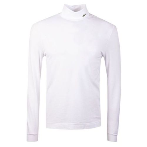 Áo Giữ Nhiệt Nam Lacoste Men's Turtleneck Stretch Organic Cotton Piqué UH2421 001 Màu Trắng Size 3