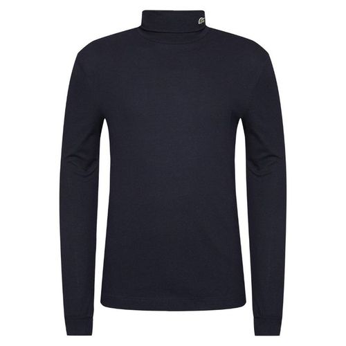 Áo Giữ Nhiệt Nam Lacoste Men's Turtleneck Stretch Organic Cotton Piqué UH2421 HDE Màu Xanh Navy Size 5