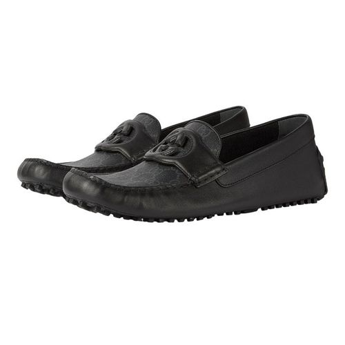 Giày Lười Nam Gucci Interlocking G Driver 730148 AAB7Z 1000 Màu Đen Size 5
