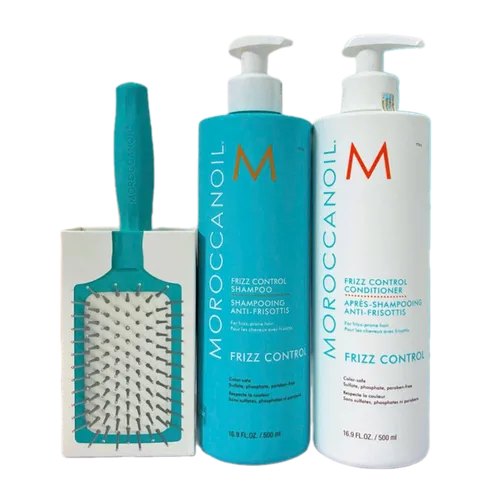 Set Dầu Gội Xả Moroccanoil  Frizz Control (2x500ml) Tặng Kèm Lược