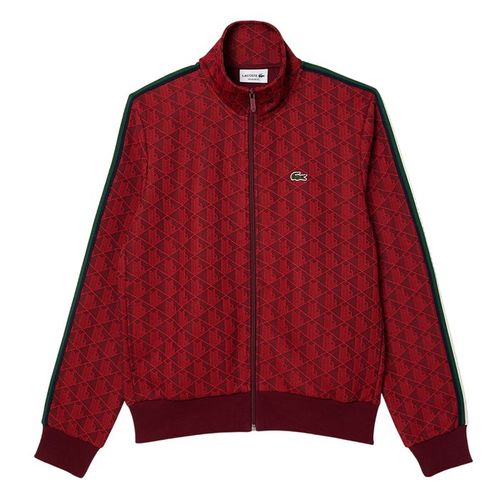 Áo Khoác Nam Lacoste Paris Monogram Zip-Up Sweatshirt SH1368 SWM Màu Đỏ Size 6