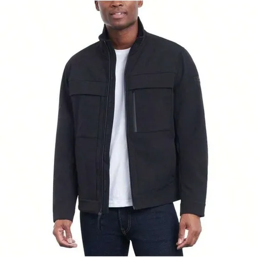 Áo Khoác Nam Michael Kors MK Men's Dressy Full Zip Soft Shell Jacket MK26093 Màu Đen Size M