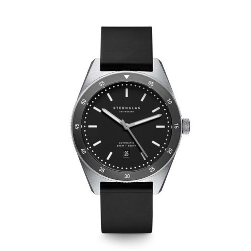 Đồng Hồ Nam Sternglas Marus Black Rubber S02-MA03-KA01 - 42mm Màu Đen Bạc