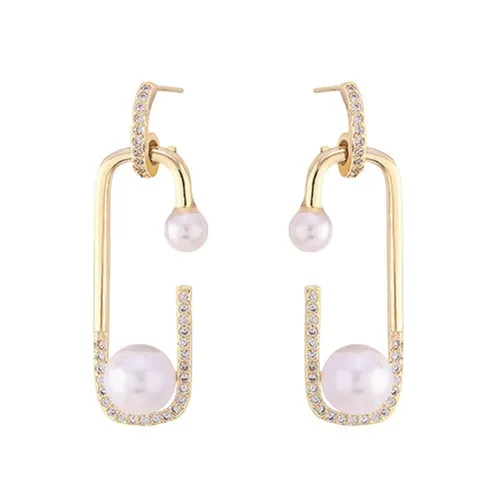 Khuyên Tai Nữ Kya Jewel Abstract Pearl PE42 Màu Vàng Trắng