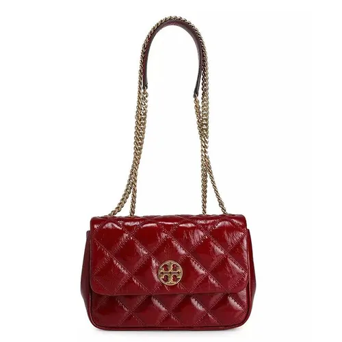 Túi Đeo Vai Nữ Tory Burch Willa Shine Shoulder Bag  Màu Đỏ Đậm  