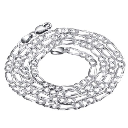 Dây Chuyền Nam Lili Jewelry Chất Xích Sợi To Trơn Fast Boy LILI_322828 Độ Dày 4mm Màu Bạc Size 55cm