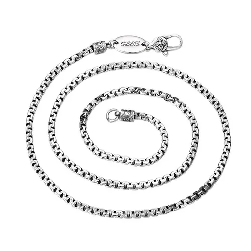 Dây Chuyền Nam Lili Jewelry Chuỗi Vuông Tròn Cỡ Lớn Yael LILI_080747 Màu Bạc Size 65