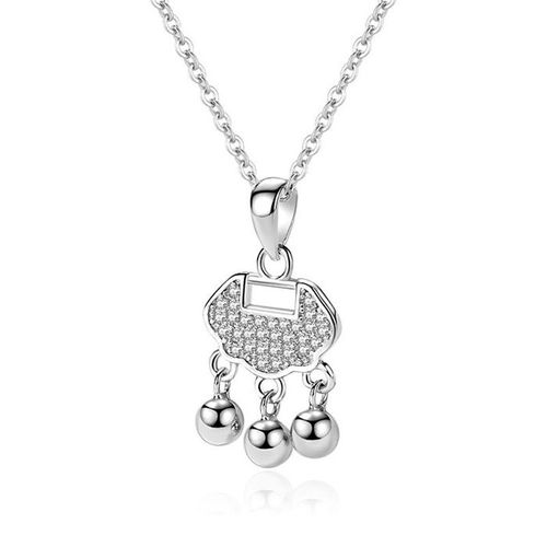 Dây Chuyền Nữ Lili Jewelry Khóa Trường Mệnh LILI_312712 Màu Bạc