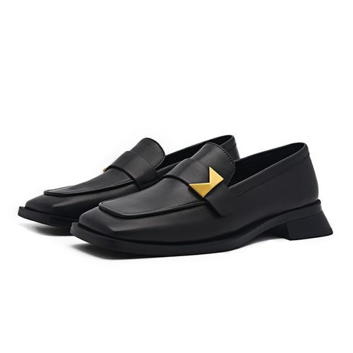 Giày Lười Nữ Pedro Marion Leather Loafers Black PW1-66380019 Màu Đen Size 37