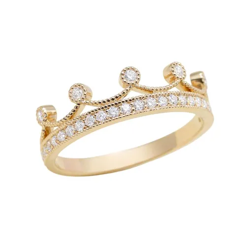 Nhẫn Nữ Morina Moissanite Pave N3640 Màu Vàng Gold
